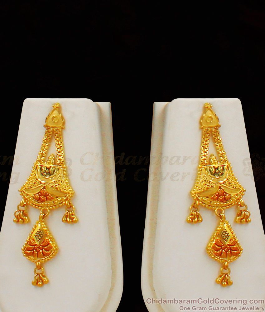 Best Collection Real Gold Haaram Design Forming Pattern With Earring HR1646