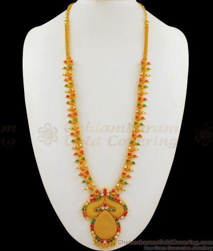Gold long necklace designs in 35 grams discount
