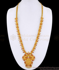 Grand AD Ruby And White Stone Long Necklace For Ladies One Gram Gold Jewelry HR1654 Grand AD Ruby And White Stone Long Necklace For Ladies One Gram Gold Jewelry HR1654