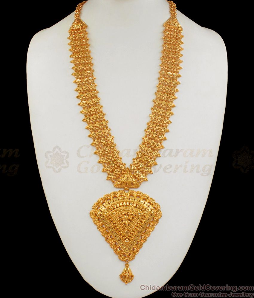 Iconic Gold Haram Design Kerala Bridal Collection Gold Plated Jewelry HR1694