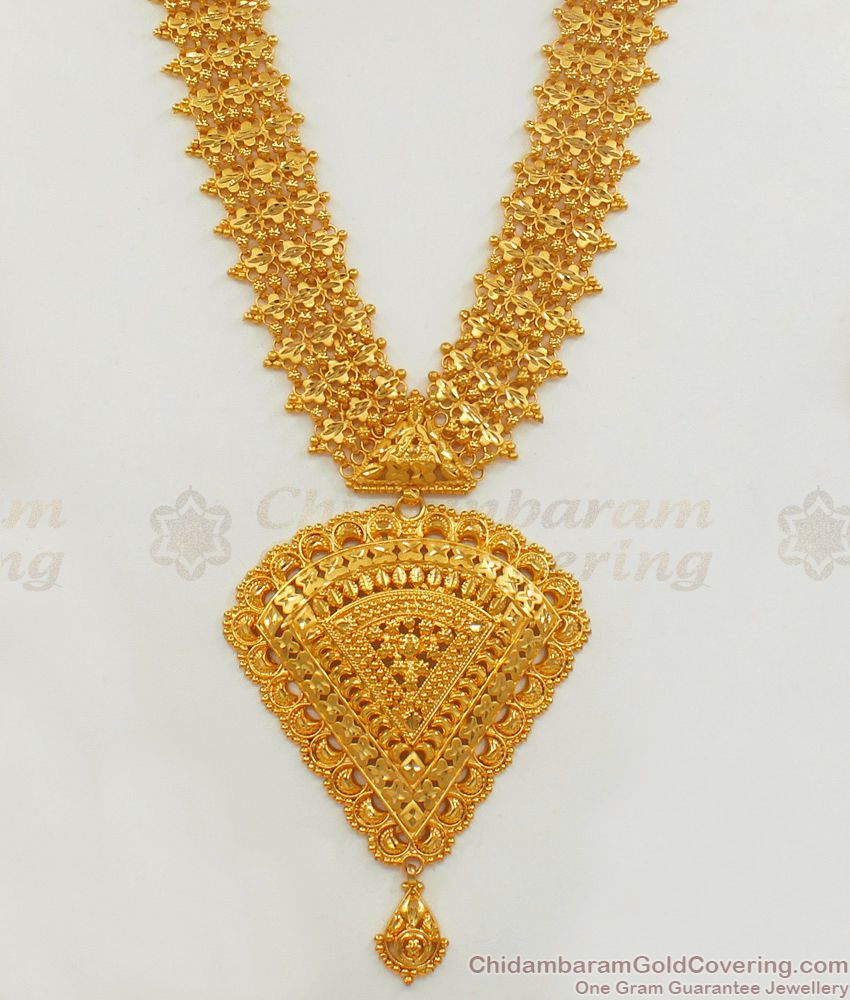 Iconic Gold Haram Design Kerala Bridal Collection Gold Plated Jewelry HR1694