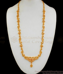 Sri Lankan Gold Haaram Design AD Pink And White Stone  Jewelry For Ladies Function Wear HR1696