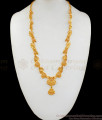 Sri Lankan Model Gold Haaram  Design With Multi Stone Long Necklace With Earring  HR1706