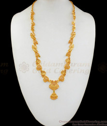 Sri Lankan Model Gold Haaram Design With Multi Stone Long Necklace With Earring HR1706 Sri Lankan Model Gold Haaram Design With Multi Stone Long Necklace With Earring HR1706