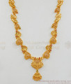 Sri Lankan Model Gold Haaram  Design With Multi Stone Long Necklace With Earring  HR1706