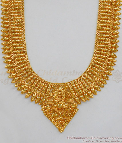 Buy Online Traditional Kerala Mango Model Gold Imitation Haram Collections For Marriage Use HR1713