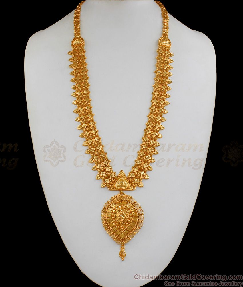 One Gram Gold Haram Kerala Bridal Collection From Chidambaram Gold Covering HR1715