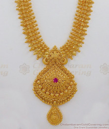 Traditional Kerala Gold Long Haaram Design For Wedding Collection HR1719 Traditional Kerala Gold Long Haaram Design For Wedding Collection HR1719