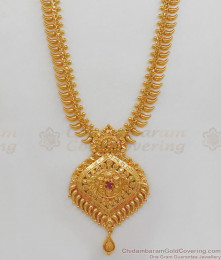 Attractive Ruby Stone Gold Haaram For Bridal Wear Collections HR1741