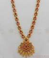 New Arrival Ruby And Emerald Gold Haaram Design For Wedding Collection HR1772