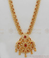 Latest Ruby AD White Stone Gold Haaram Design For Wedding Collection HR1774