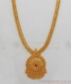 Single Ruby Stone Gold Long Chain Dollar Type One Gram Gold Jewelry HR1778