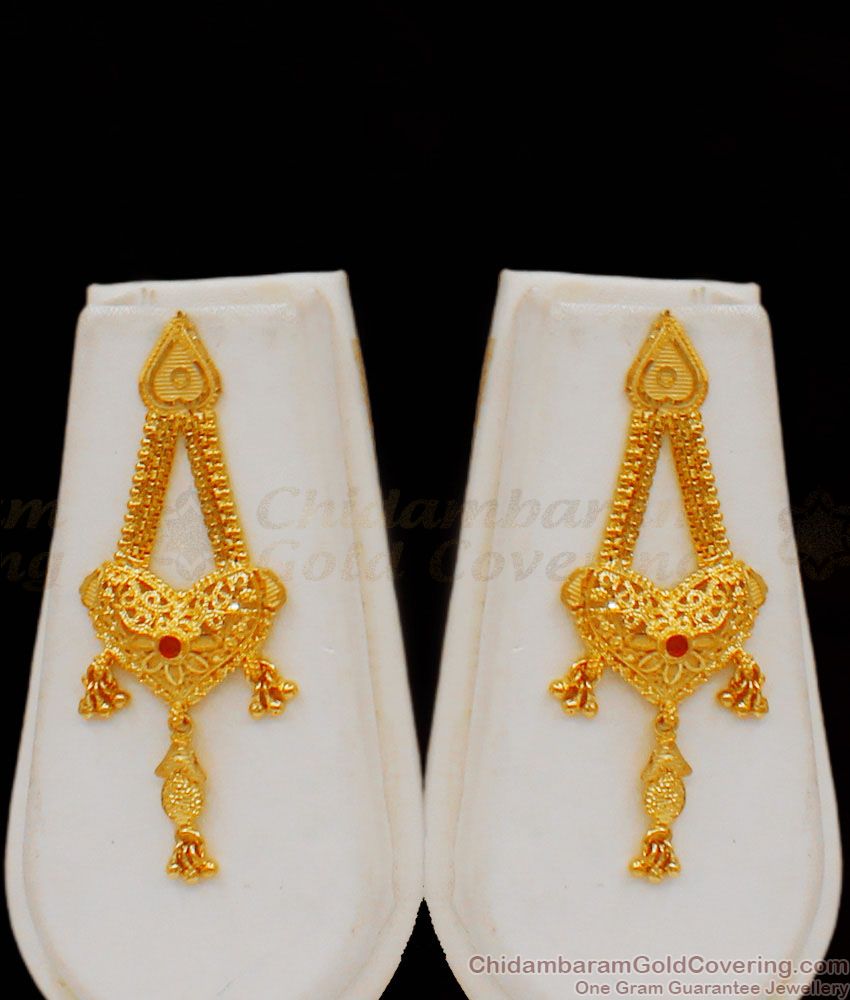 Bridal Collections Gold Haaram Forming Designs Gold Plated Jewelry HR1786