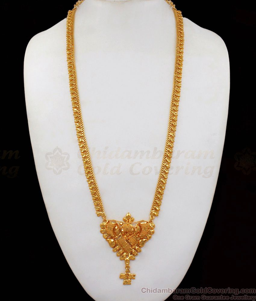 Traditional Calcutta Design Gold Haram From Chidambaram Gold Covering HR1799