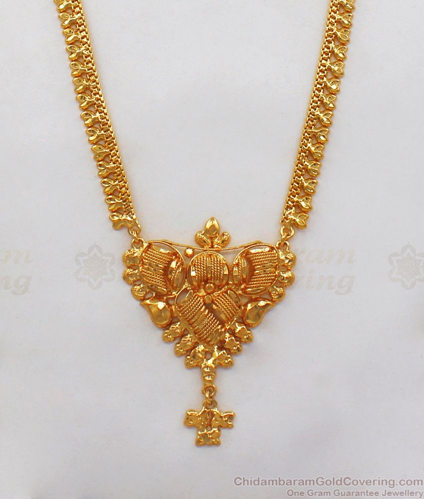 Traditional Calcutta Design Gold Haram From Chidambaram Gold Covering HR1799