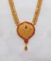 Fabulous Ruby Stone Light Weight Gold Haram Design HR1805