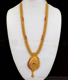Fast Moving One Gram Gold Haram With Ruby Stone Gold Plated Jewelry HR1808