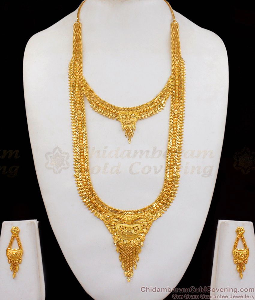 Unique Single Piece Long Necklace Combo Set For Wedding Collections HR1813