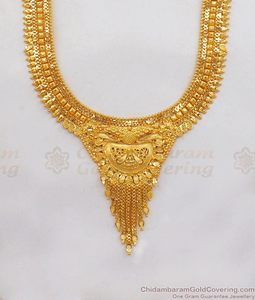 Unique Single Piece Long Necklace Combo Set For Wedding Collections HR1813