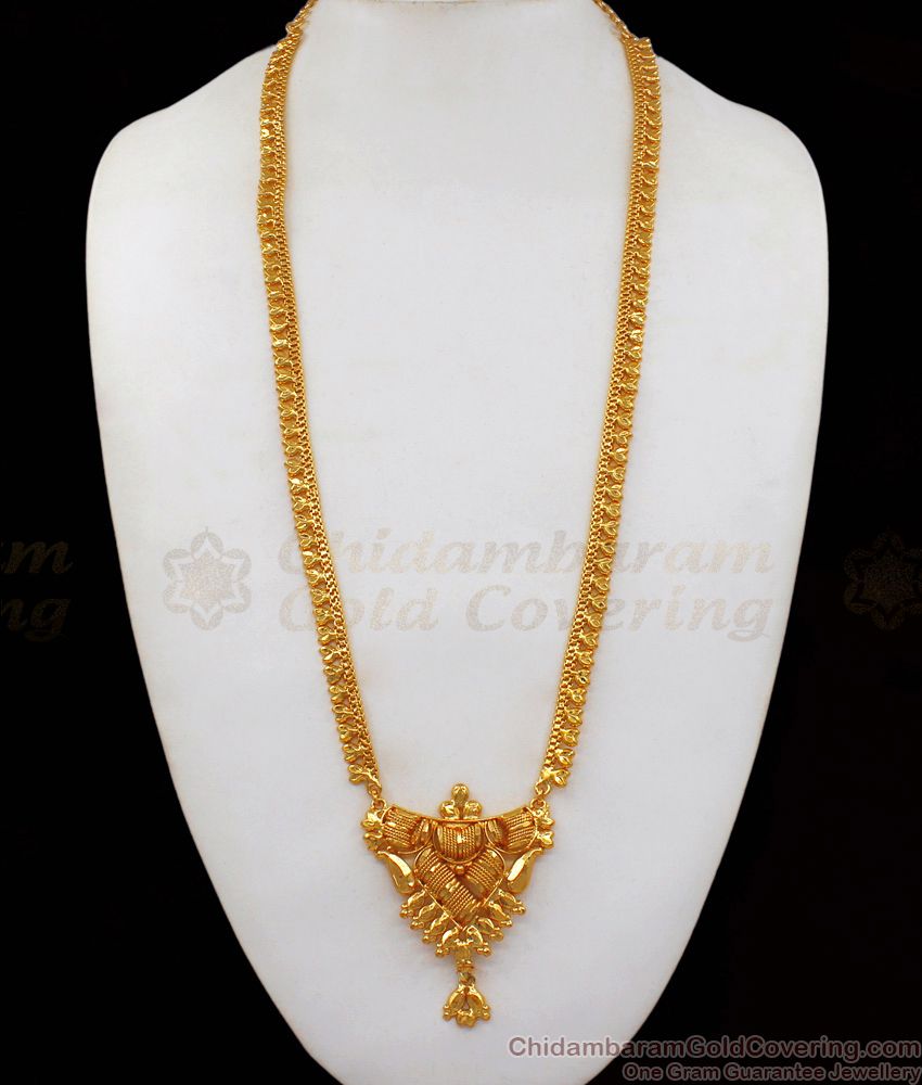 One Gram Gold Kolkata Haram Chain With Dollar HR1816
