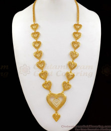 Beautiful Heart Design Pattern Light Weight Gold Haram HR1819