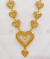 Beautiful Heart Design Pattern Light Weight Gold Haram HR1819