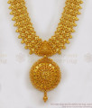 High on Fashion Big Gold Dollar Chain Haram Bridal Set with Earrings HR1826