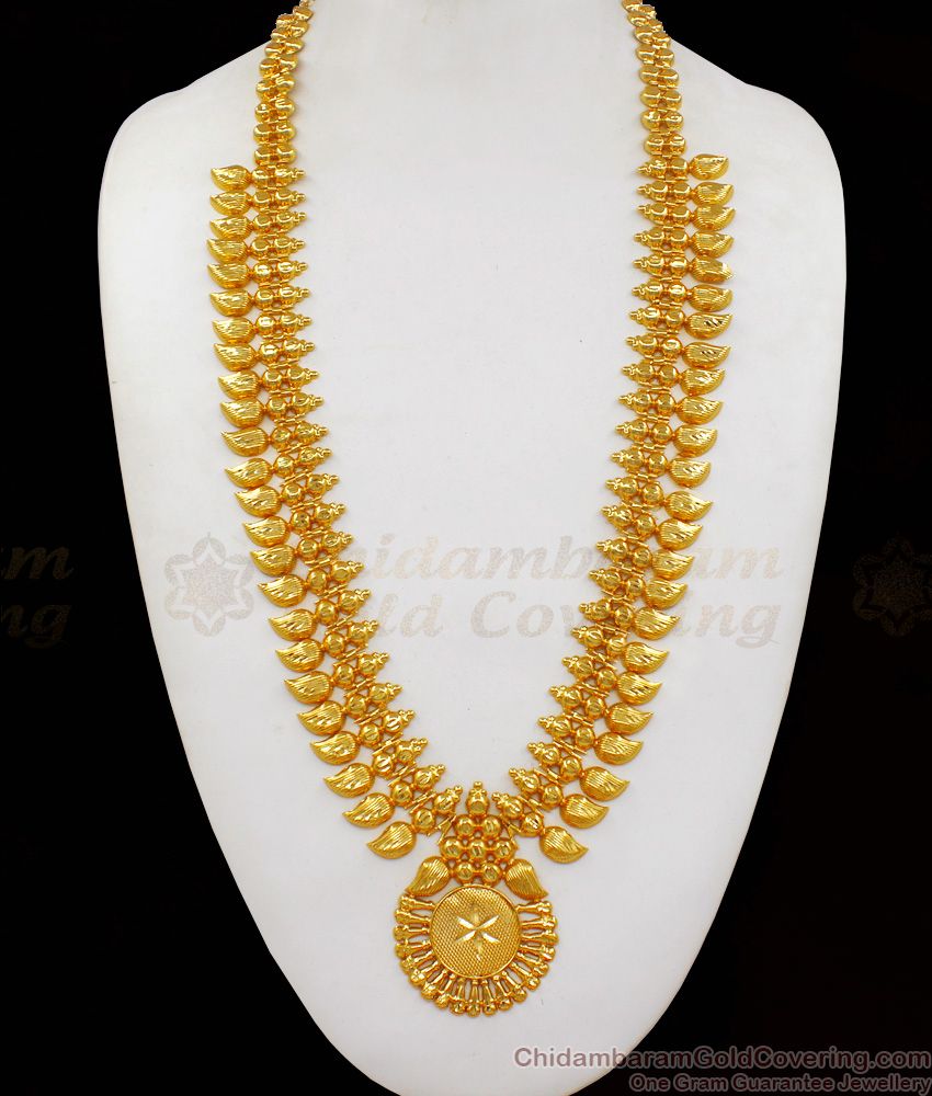 Traditional Gold Haram Kerala Design Jewelry Marriage Collections HR1828