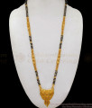 New Arrival Mangalsutra Design Gold Black Beads Plain Thali Chain HR1856