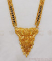 One Gram Design Gold Black Beads Thick Mangalsutra Long Thali Chain HR1859