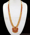 Attractive Full Ruby One Gram Gold Haram For Bridal Wear HR1890 Attractive Full Ruby One Gram Gold Haram For Bridal Wear HR1890