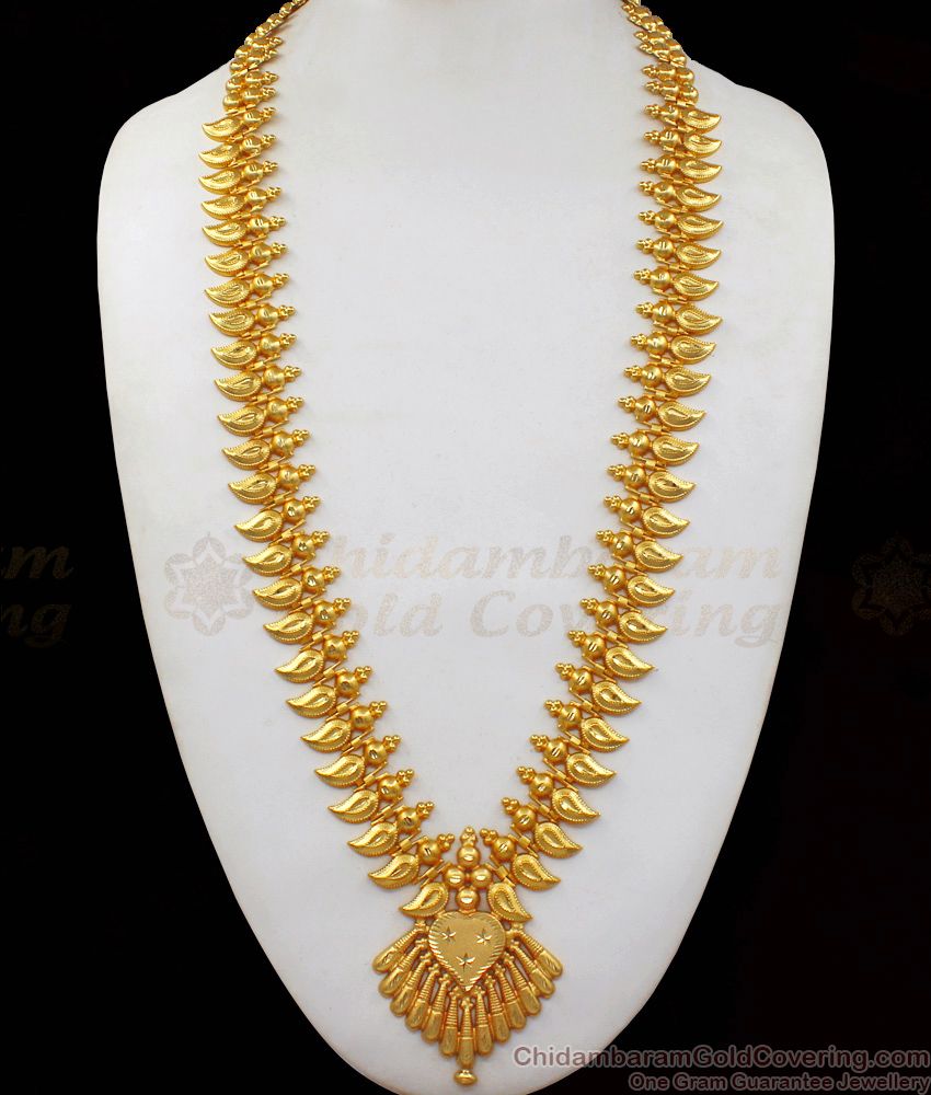 Gorgeous Mango Model Kerala Gold Bridal Wear Haram Grand Malai HR1900