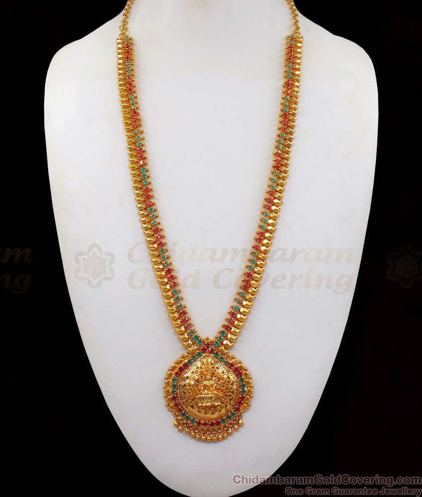 Lakshmi Design Multi Stone Gold Haram For Bridal Wear HR1904