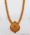 Full Ruby Design One Gram Gold Haram For Bridal Wear HR1905