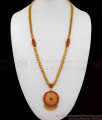 Latest Ruby Stone Gold Haram From Chidambaram Gold Covering HR1906