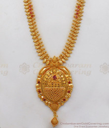 New Arrival One Gram Gold Haram With Ruby Stone HR1908 New Arrival One Gram Gold Haram With Ruby Stone HR1908