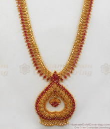 Fantastic Ruby Stone Gold Haram For Wedding Collection HR1909 Fantastic Ruby Stone Gold Haram For Wedding Collection HR1909