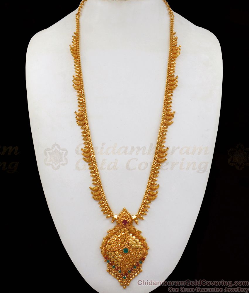 New Arrival Multi Stone Gold Haram For Party Wear HR1911