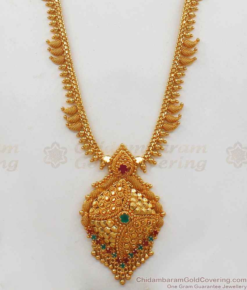 New Arrival Multi Stone Gold Haram For Party Wear HR1911