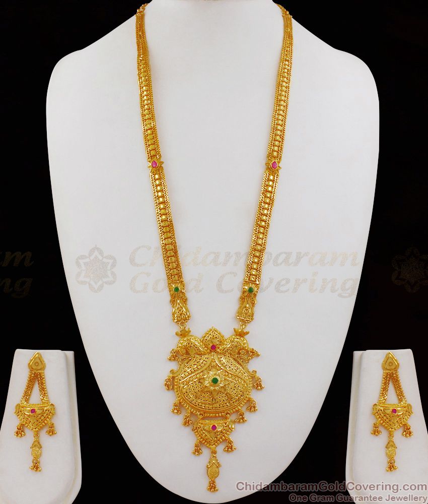 First Quality Gold Haaram Forming Designs Gold Plated Jewelry HR1928