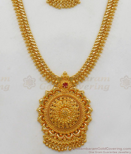 One Gram Gold Haram Necklace Combo Set 