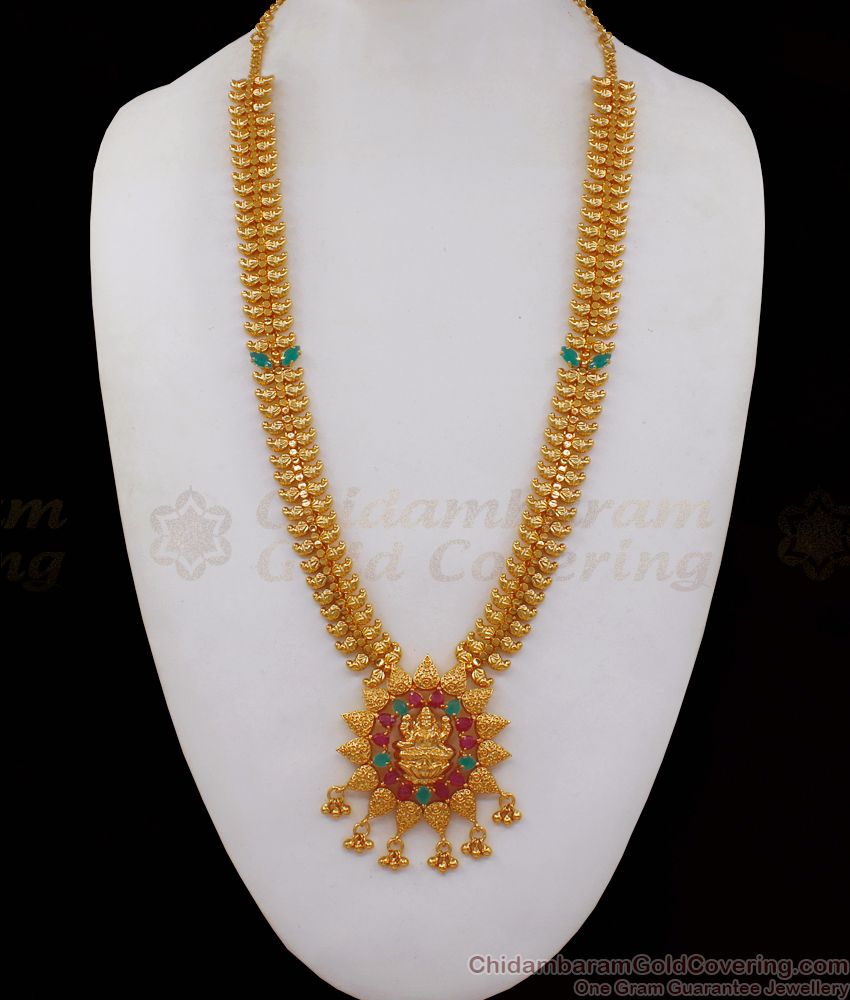 Latest Lakshmi Design Gold Covering Haram For Bridal Wear HR1938