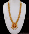 Attractive Lakshmi Design Gold Covering Haram For Bridal Wear HR1939
