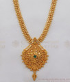 Trending AD Green Stone One Gram Gold Haram Collections HR1947