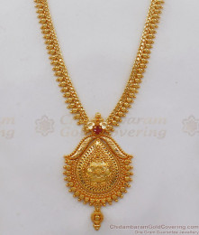 One Gram Gold Haram With Ruby Stone Dollar Collections HR1948  One Gram Gold Haram With Ruby Stone Dollar Collections HR1948