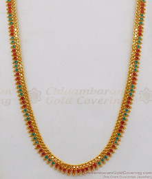 Unique Ruby Emerald Stone Gold Haram For Bridal Wear HR1957 Unique Ruby Emerald Stone Gold Haram For Bridal Wear HR1957