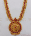 Kerala Design Ruby Stone One Gram Gold Haram For Bridal Wear HR1966