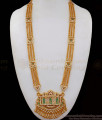 Majestic Impon Haram Big Dollar Ruby Emerald Stone Bridal Wear Dollar Chain For Ladies HR1971