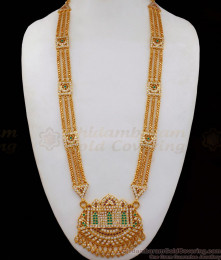 Majestic Impon Haram Big Dollar Ruby Emerald Stone Bridal Wear Dollar Chain For Ladies HR1971 Majestic Impon Haram Big Dollar Ruby Emerald Stone Bridal Wear Dollar Chain For Ladies HR1971