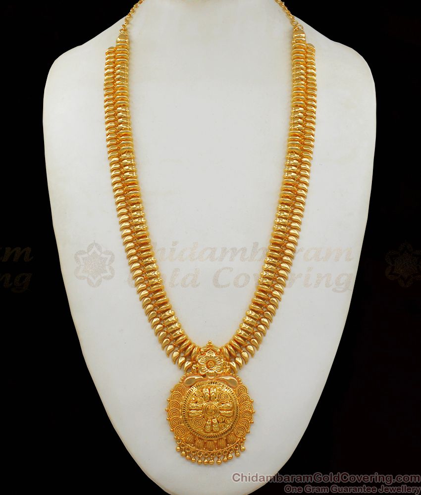 Stunning One Gram Gold Haram For Wedding Collections HR1990